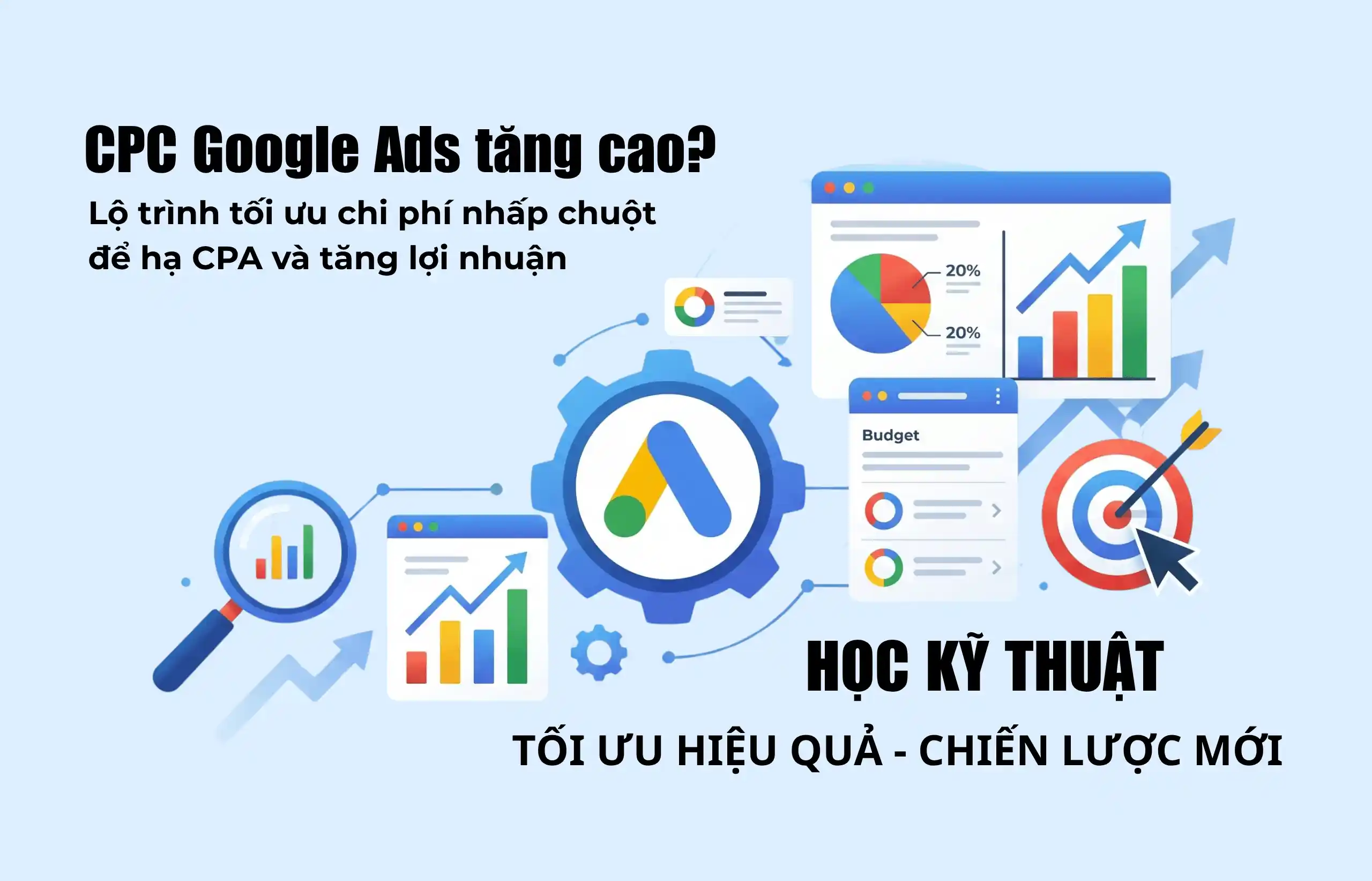 CPC Google Ads tăng cao? Lộ trình tối ưu chi phí nhấp chuột để hạ CPA và tăng lợi nhuận