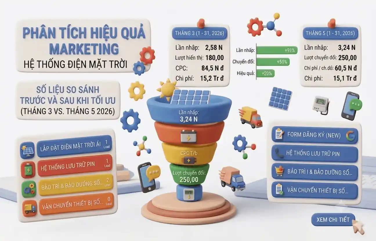 [Case Study]: Ngành Điện Năng Lượng Mặt Trời Tăng 38% Chuyển Đổi & Giảm 30% CPA